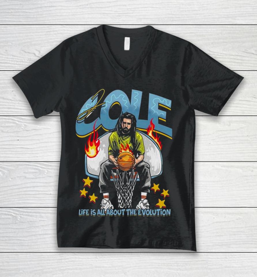 J. Cole Life Is All About The Evolution Graphic Unisex V-Neck T-Shirt