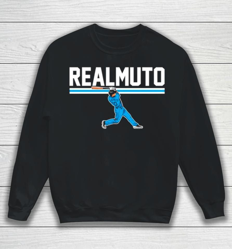 J T Realmuto Slugger Swing Philadelphia Phillies Baseball Sweatshirt