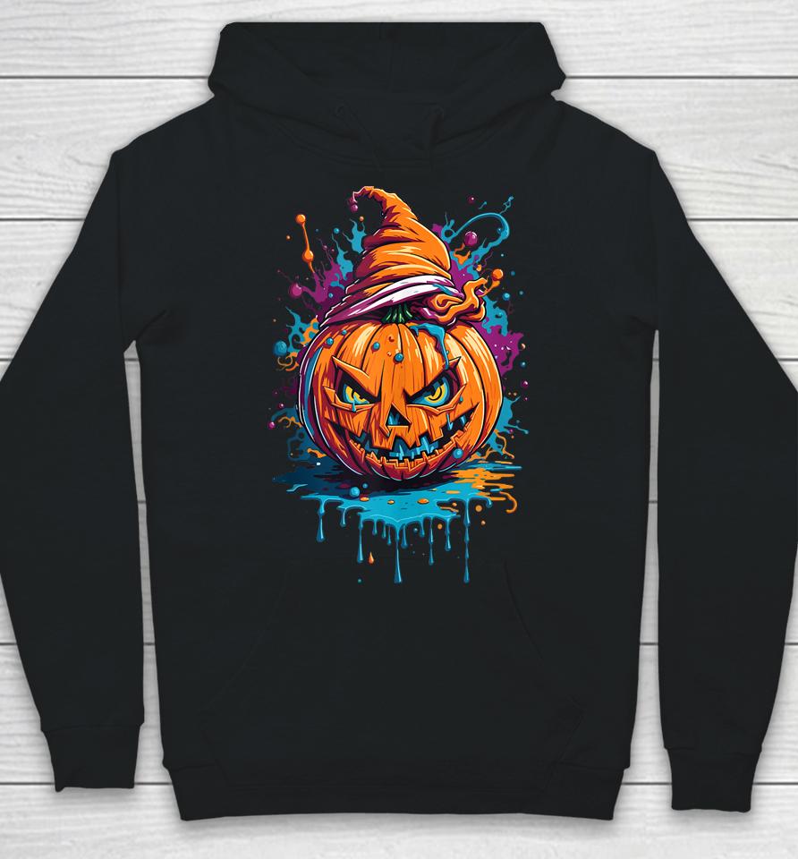 Jack O Lantern Face Pumpkin Scary Halloween Hoodie