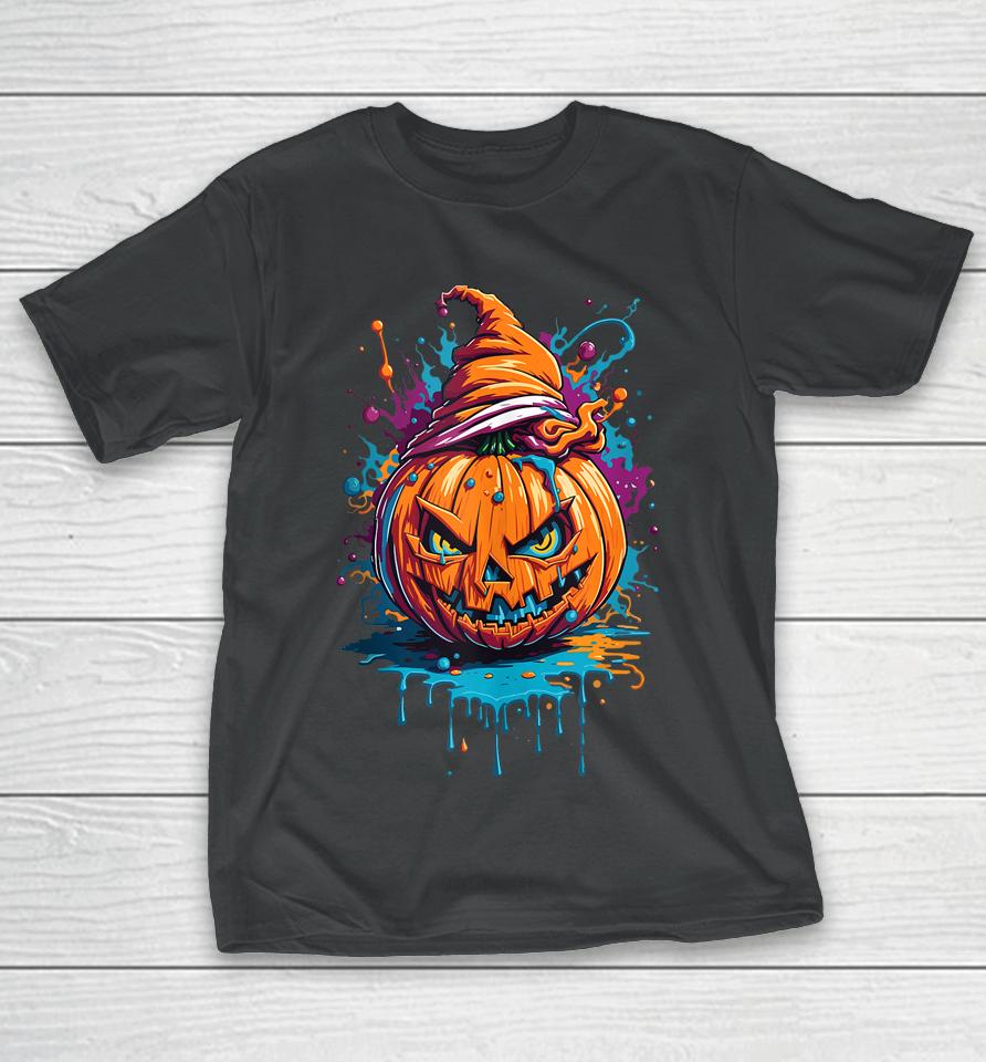 Jack O Lantern Face Pumpkin Scary Halloween T-Shirt