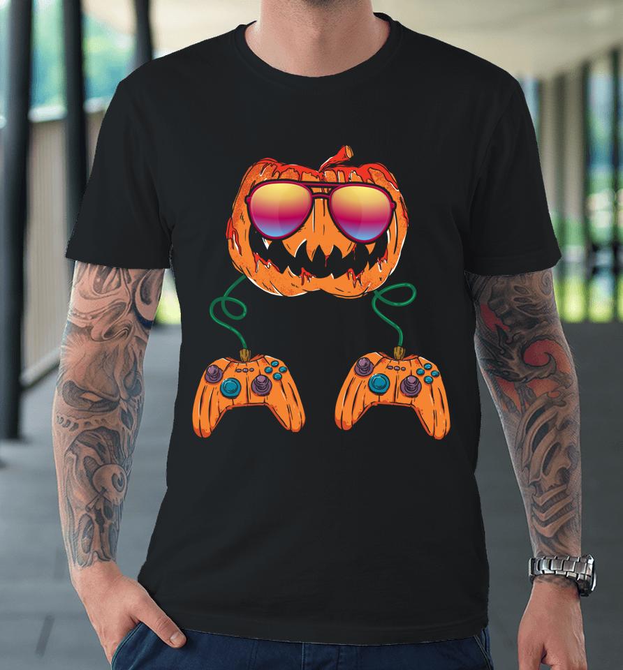 Jack O Lantern Gamer Halloween Premium T-Shirt