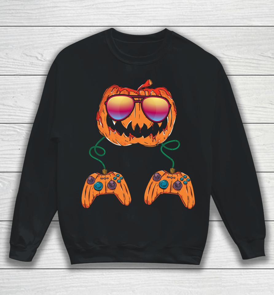 Jack O Lantern Gamer Halloween Sweatshirt