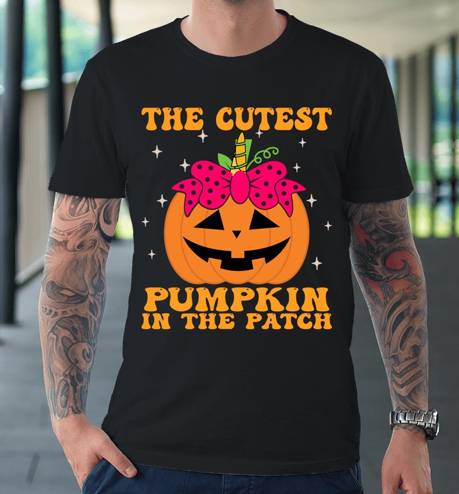 Jack O' Lantern Halloween Pumpkin Unicorn Premium T-Shirt