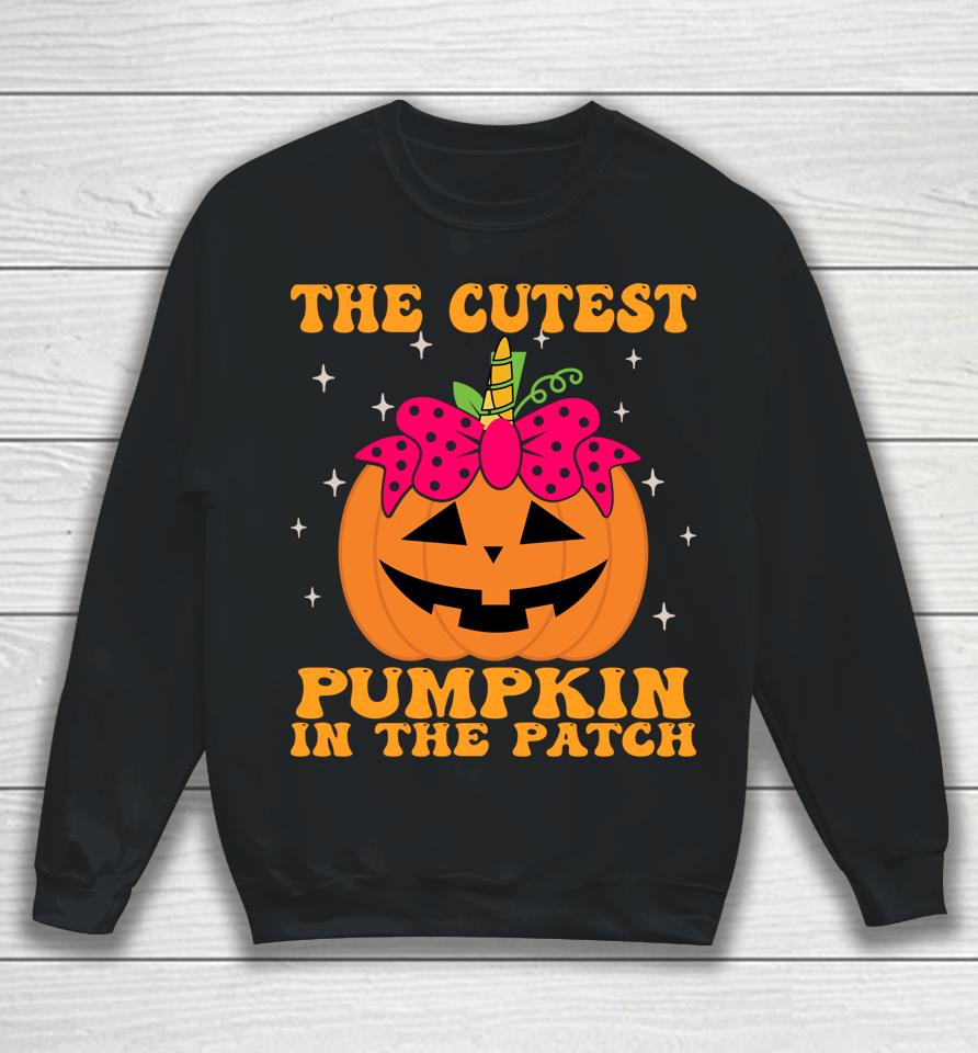Jack O' Lantern Halloween Pumpkin Unicorn Sweatshirt