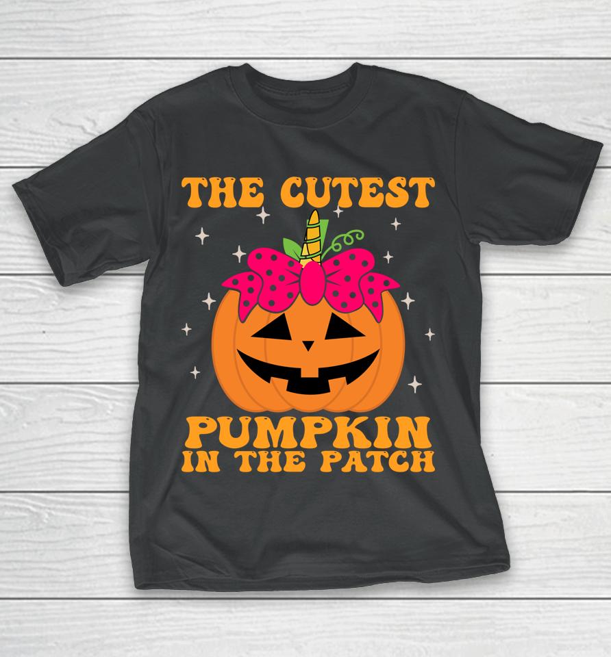 Jack O' Lantern Halloween Pumpkin Unicorn T-Shirt