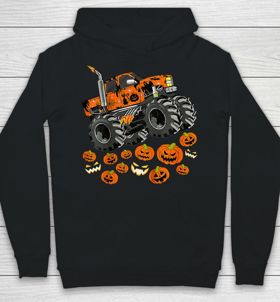 Jack O Lantern Pumpkin Monster Truck Halloween Hoodie