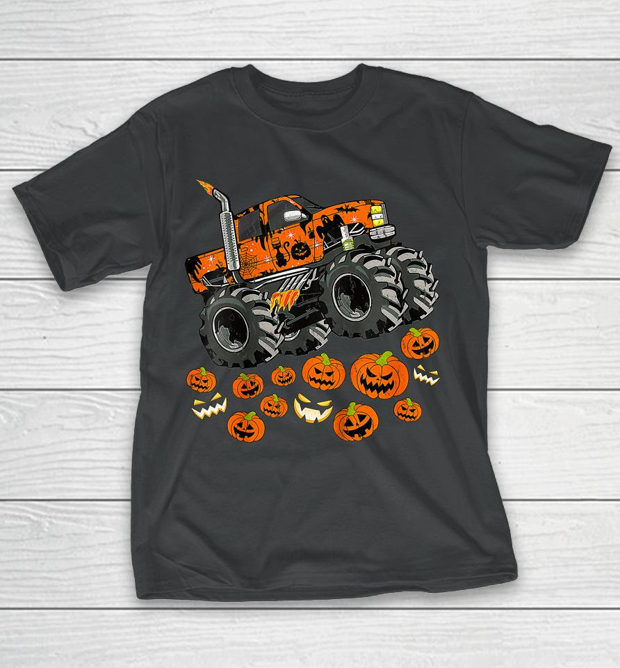 Jack O Lantern Pumpkin Monster Truck Halloween T-Shirt