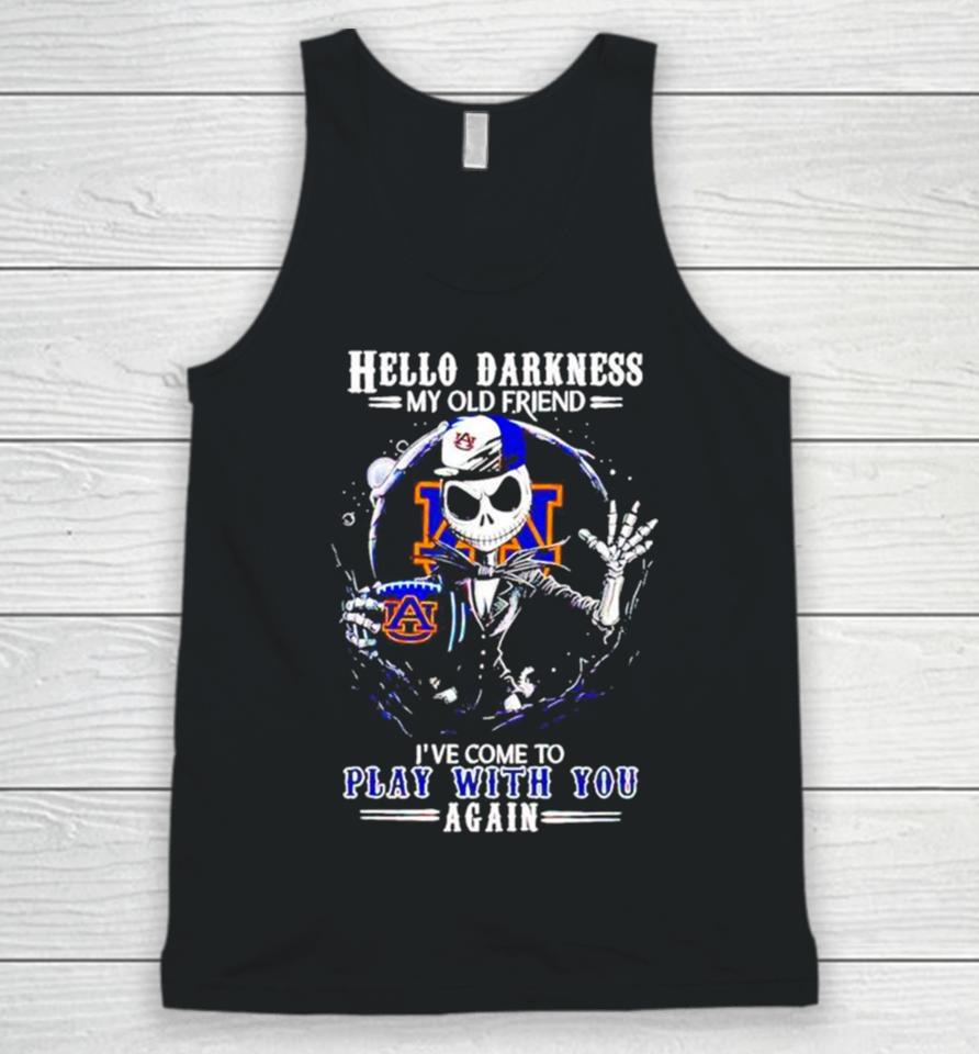 Jack Skellington Auburn Tigers Hello Darkness My Old Friend I’ve Come To Play With You Again Unisex Tank Top