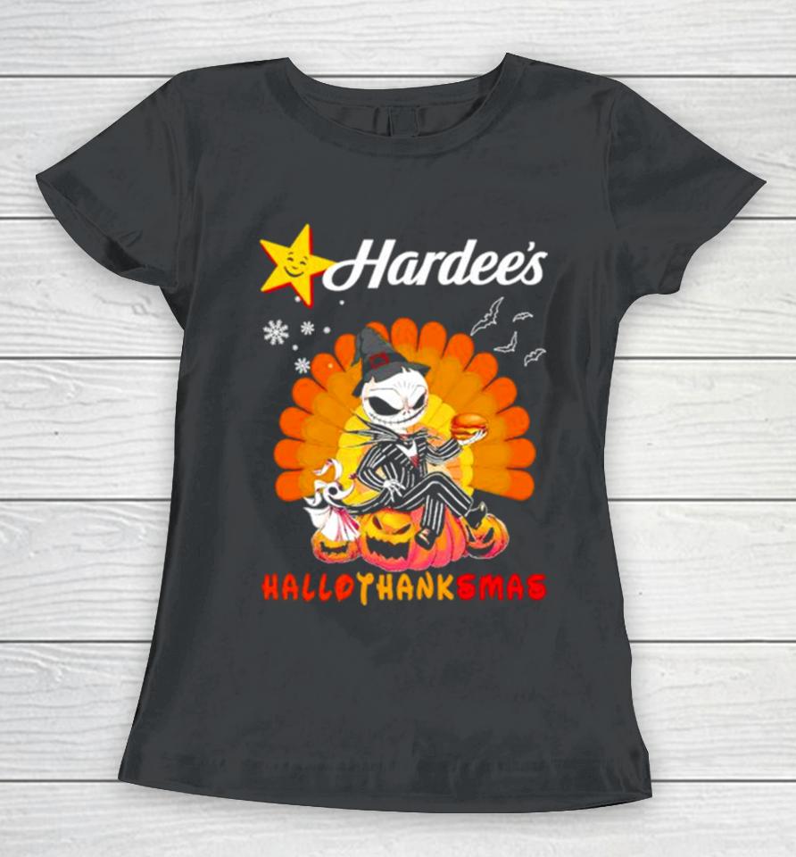 Jack Skellington Hardee’s Hallothanksmas Halloween Women T-Shirt
