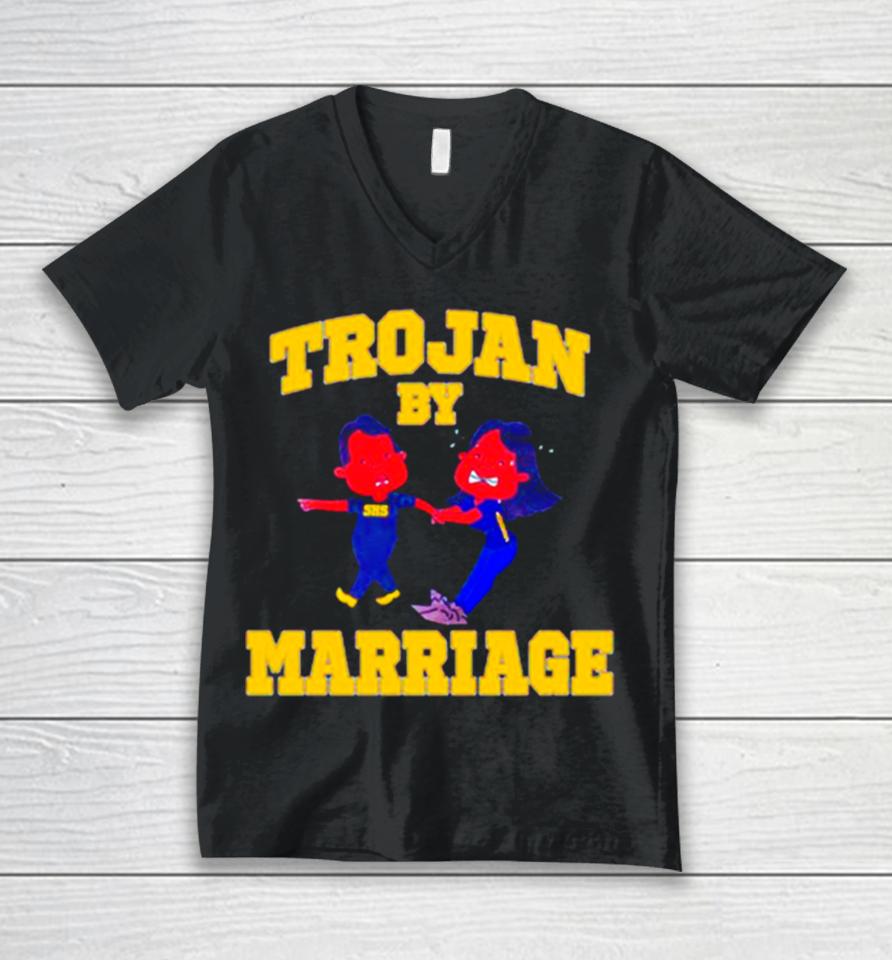 Jackie Lashawn Trojan By Marriage Unisex V-Neck T-Shirt