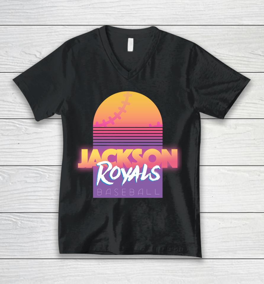 Jackson Royals Sunset Unisex V-Neck T-Shirt