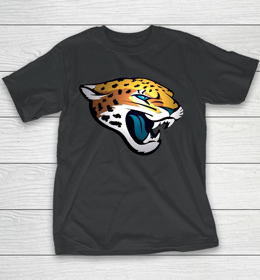 Jacksonville Jaguars Fanatics Branded Black Big And Tall Primary Team Logo Youth T-Shirt