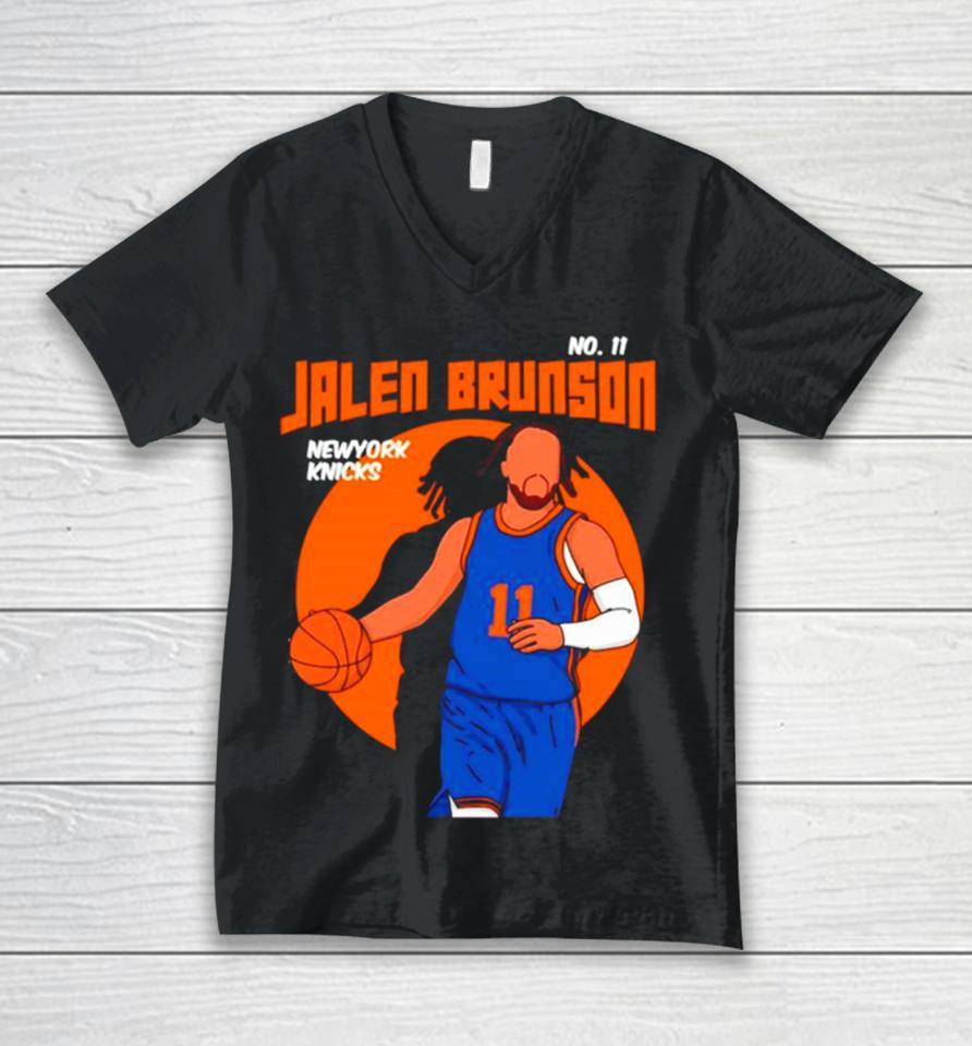Jalen Brunson Basketball Player Nba New York Knicks Unisex V-Neck T-Shirt
