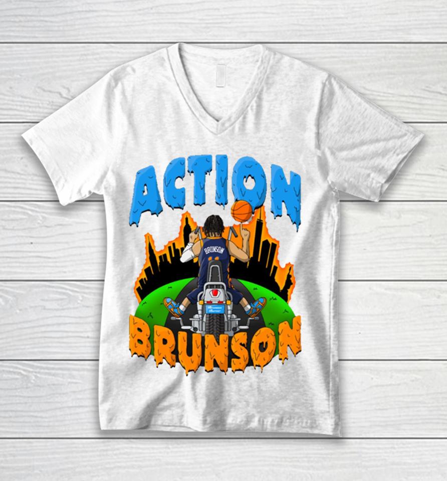 Jalen Brunson New York Knicks Basketball Unisex V-Neck T-Shirt