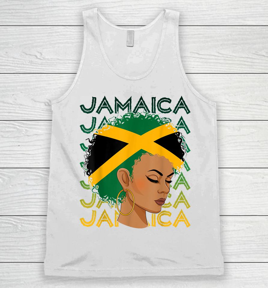 Jamaican Black Girls Jamaica Flag Hair Womens Woman Unisex Tank Top