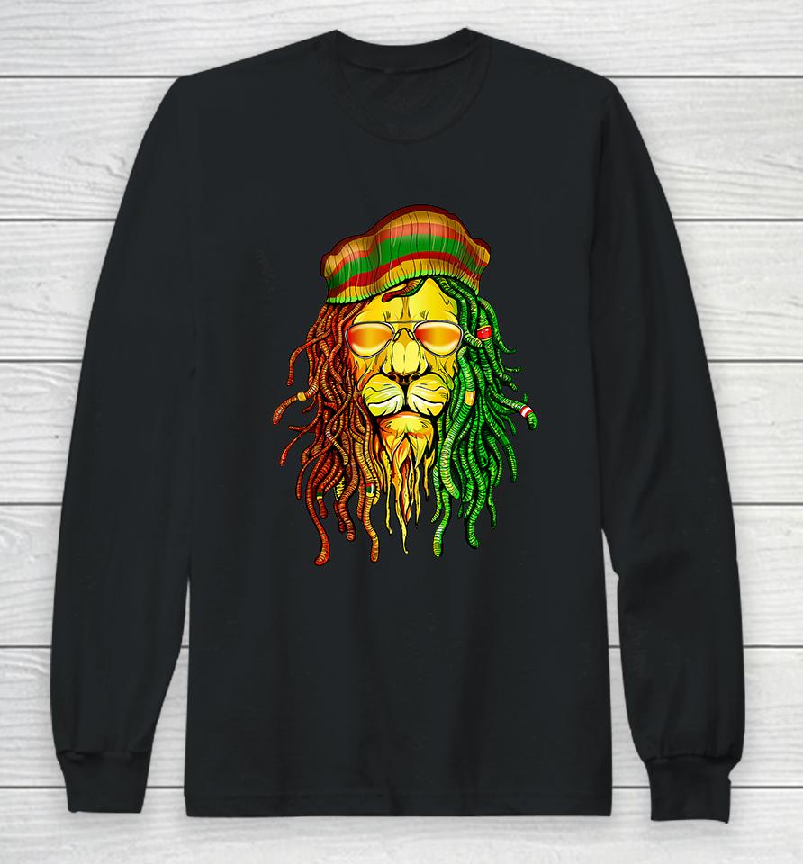 Jamaican Lion Reggae Music Long Sleeve T-Shirt