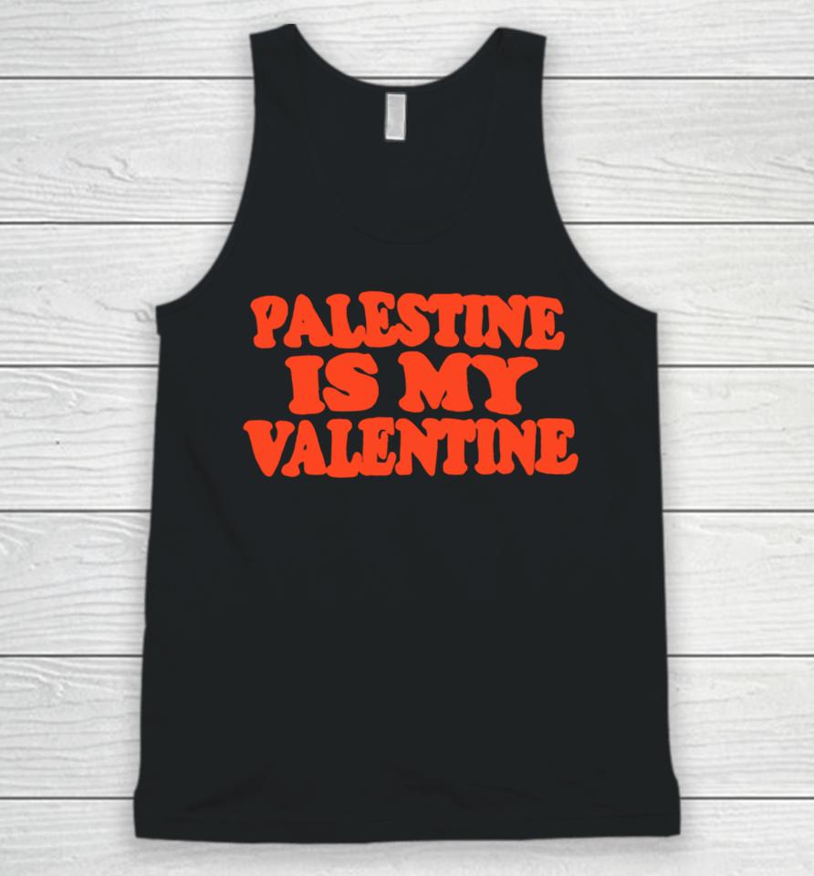Jamal Mohamad Palestine Is My Valentine Unisex Tank Top