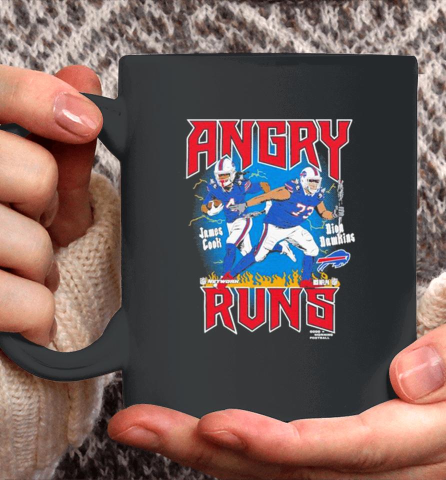 James Cook &Amp; Dion Dawkins Buffalo Bills Homage Unisex Angry Runs Player Graphic Coffee Mug