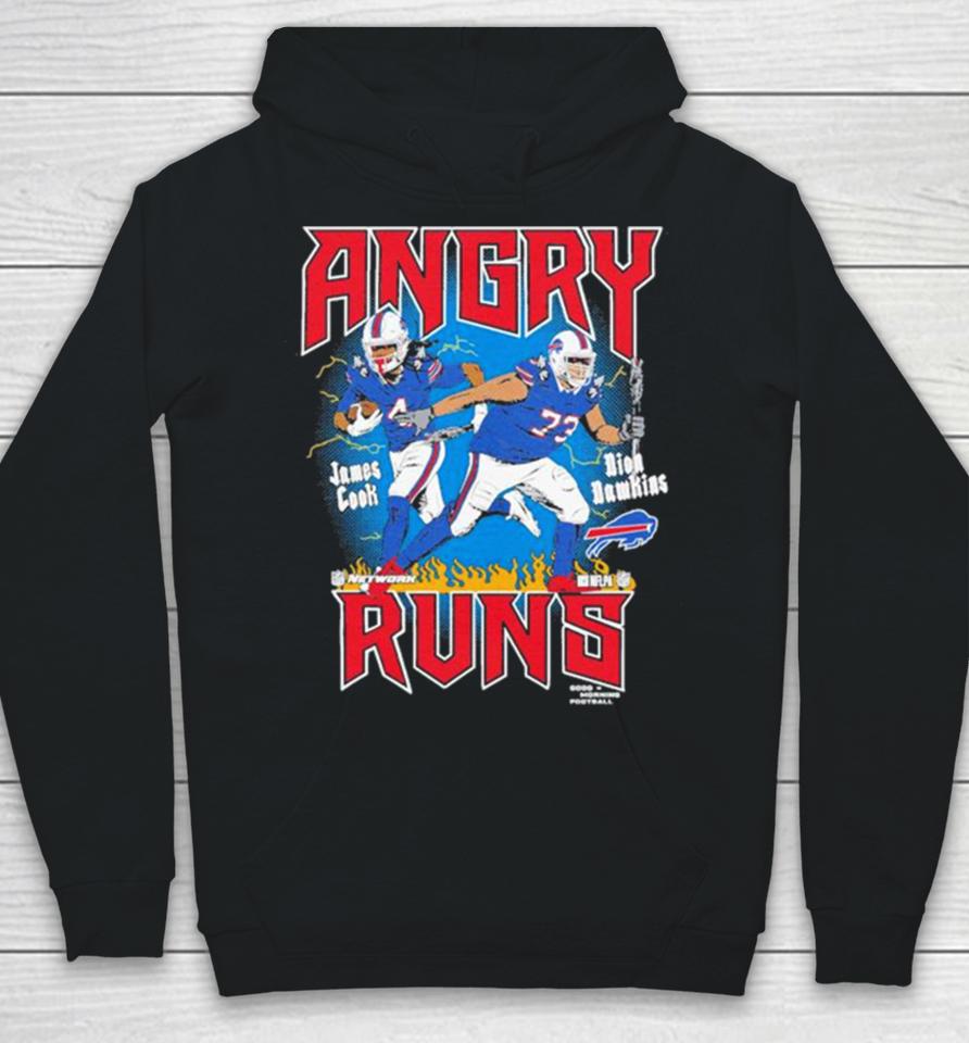 James Cook &Amp; Dion Dawkins Buffalo Bills Homage Unisex Angry Runs Player Graphic Hoodie