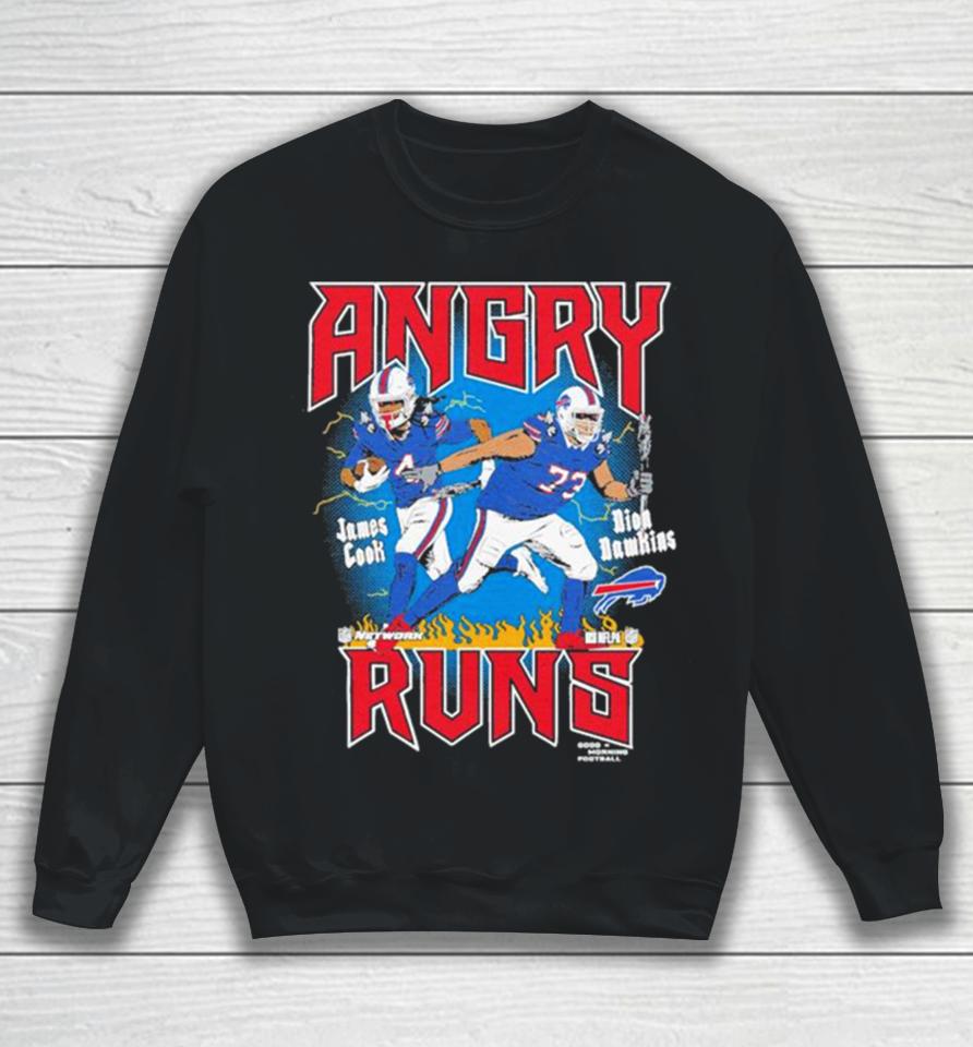 James Cook &Amp; Dion Dawkins Buffalo Bills Homage Unisex Angry Runs Player Graphic Sweatshirt