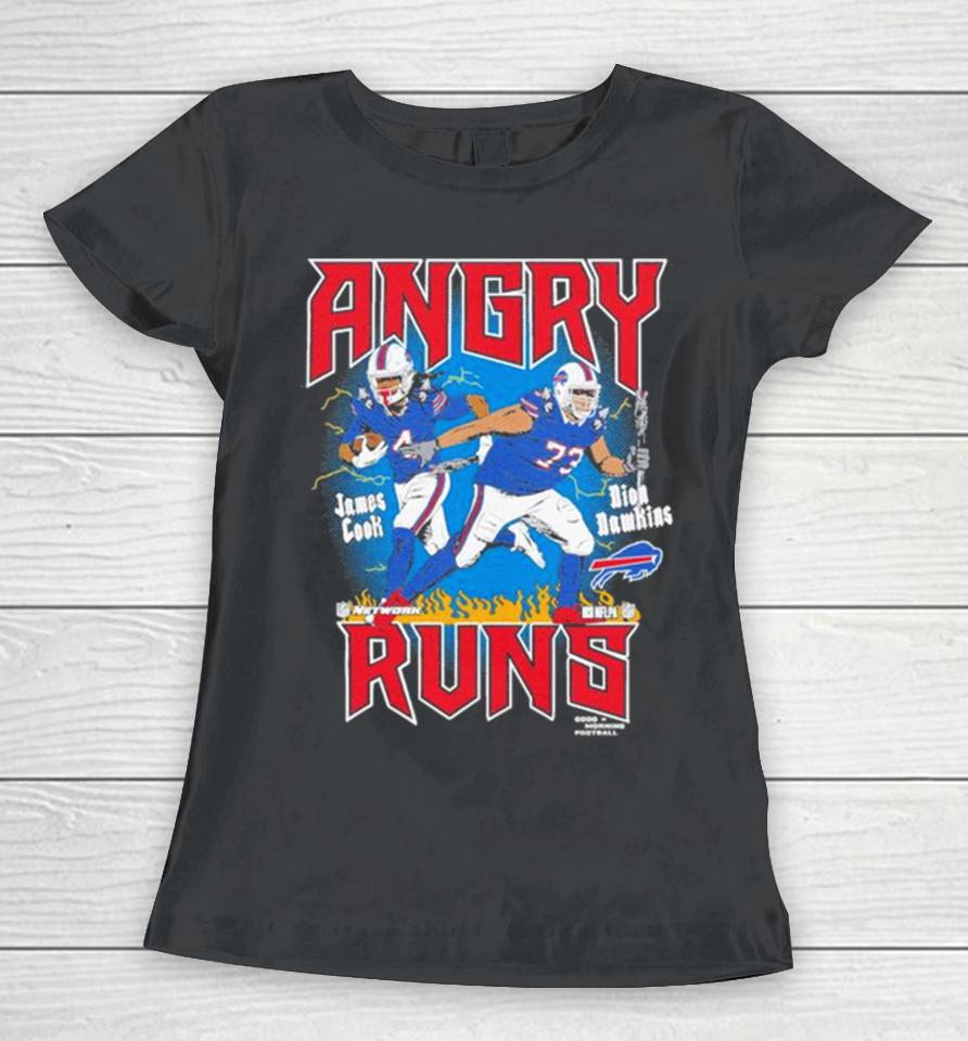 James Cook &Amp; Dion Dawkins Buffalo Bills Homage Unisex Angry Runs Player Graphic Women T-Shirt