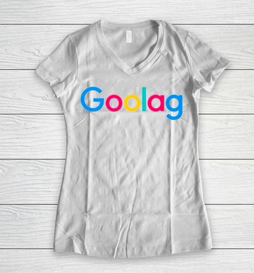 James Damore Wearing Goolag Women V-Neck T-Shirt