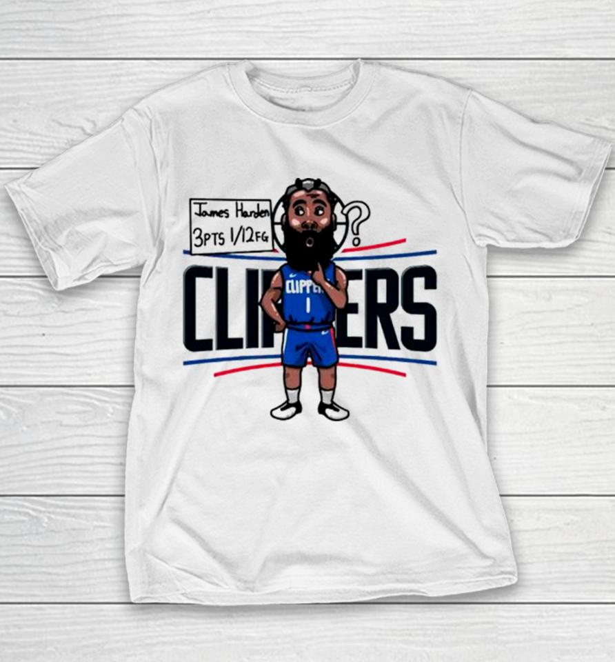 James Harden Los Angeles Clippers Player Cartoon Youth T-Shirt