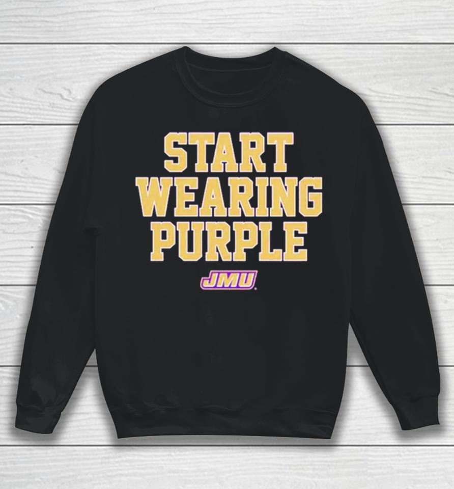 James Madison Dukes Start Wearing Purple Sweatshirt