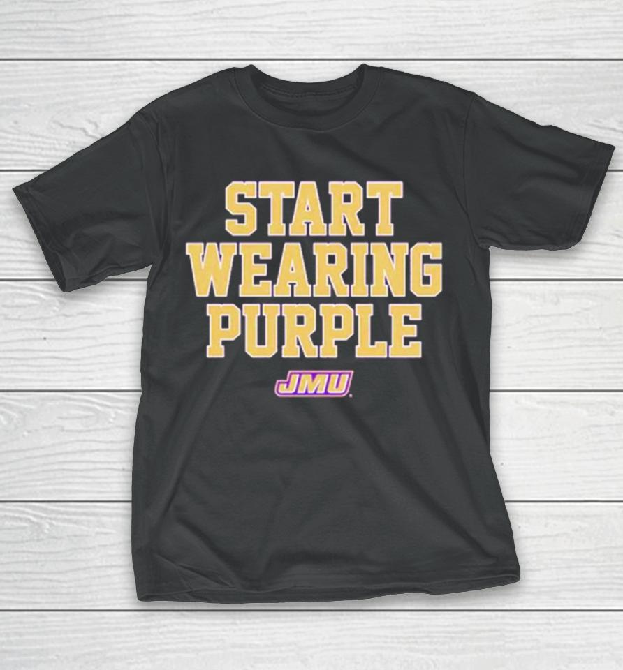 James Madison Dukes Start Wearing Purple T-Shirt