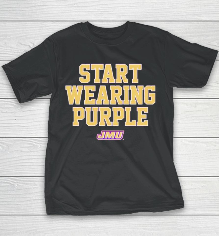 James Madison Dukes Start Wearing Purple Youth T-Shirt