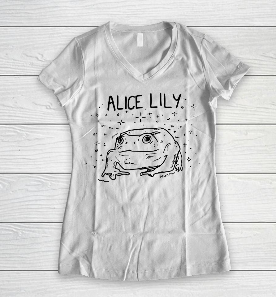 James Marriott Alice Lily Women V-Neck T-Shirt