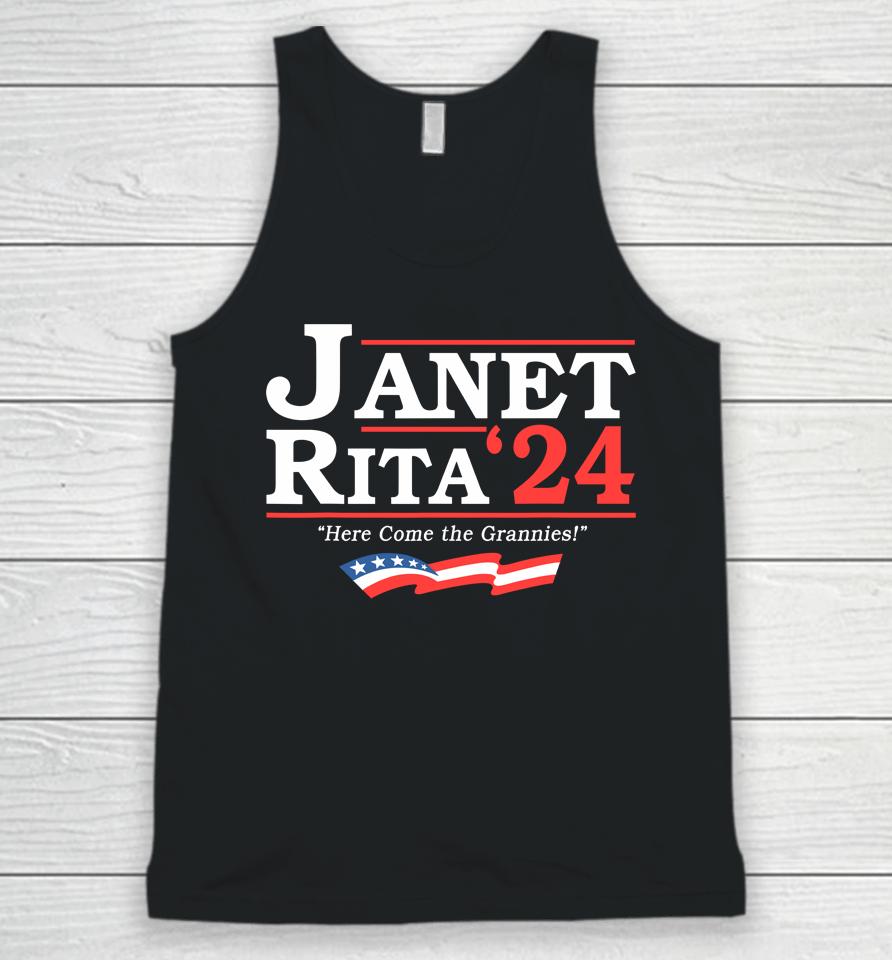 Janet And Rita 2024 Here Come The Grannies Unisex Tank Top