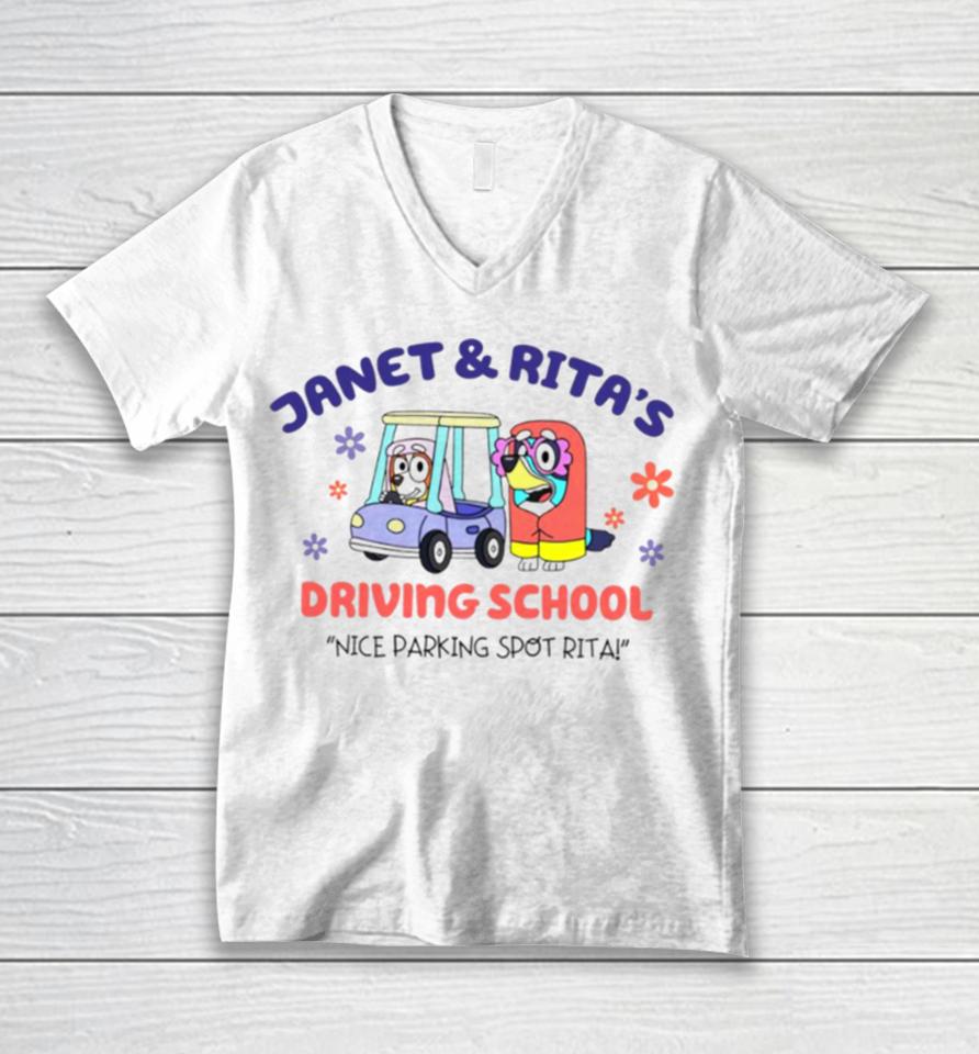 Janet And Rita’s Driving School Nice Parking Spot Rita Unisex V-Neck T-Shirt