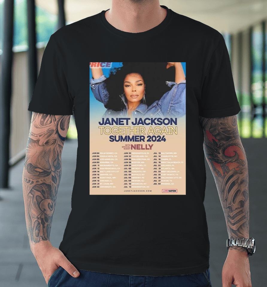 Janet Jackson Together Again Summer Dates Tour 2024 Premium T-Shirt