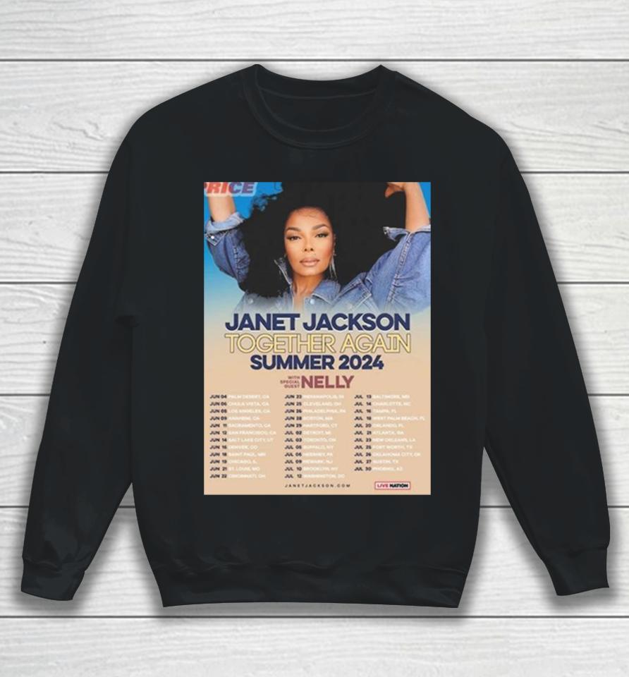 Janet Jackson Together Again Summer Dates Tour 2024 Sweatshirt