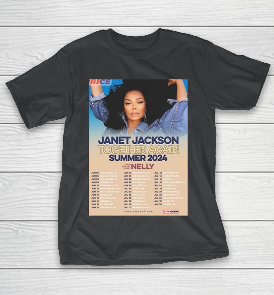 Janet Jackson Together Again Summer Dates Tour 2024 T-Shirt