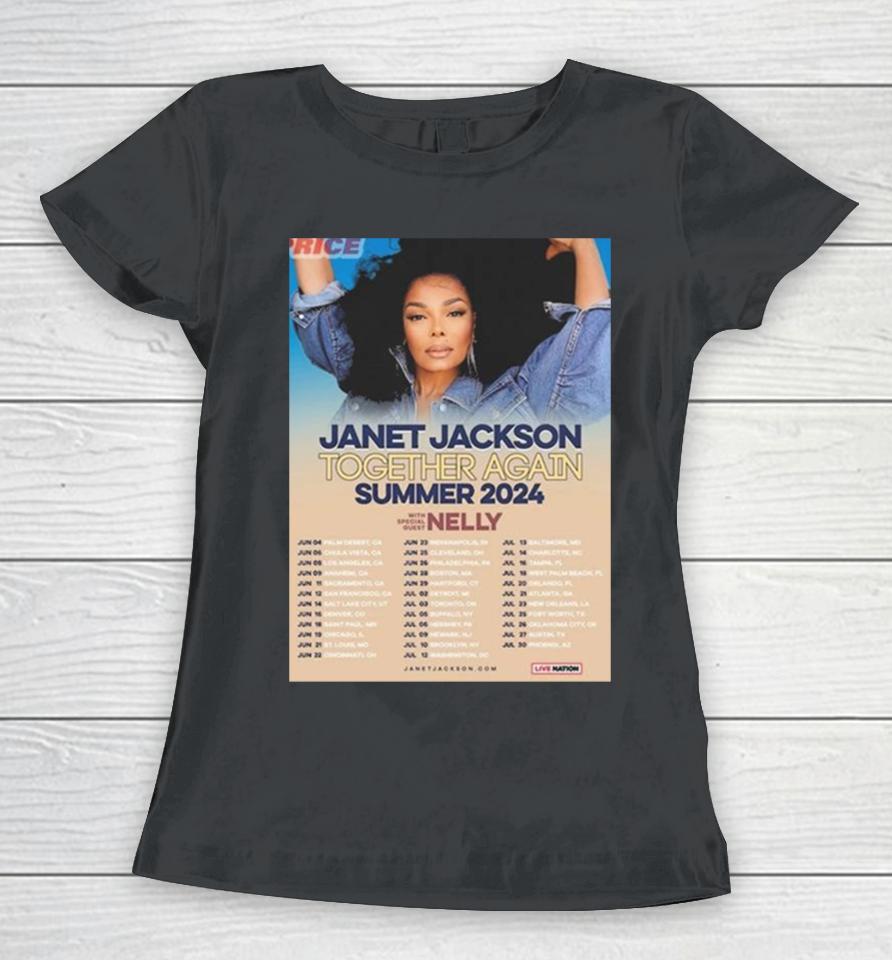 Janet Jackson Together Again Summer Dates Tour 2024 Women T-Shirt