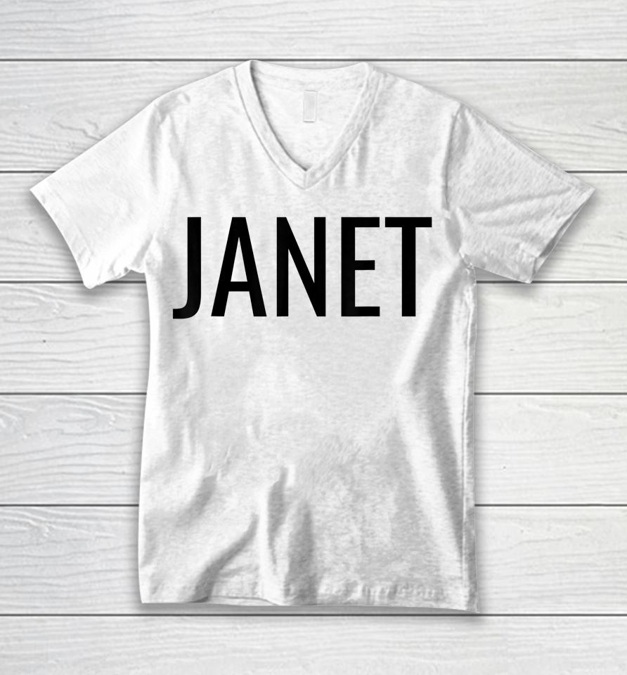 Janet Unisex V-Neck T-Shirt