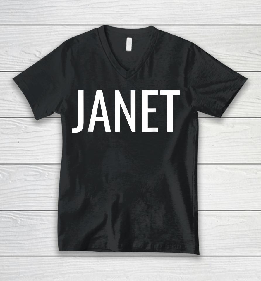 Janet Unisex V-Neck T-Shirt