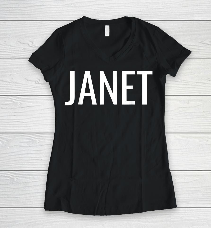 Janet Women V-Neck T-Shirt