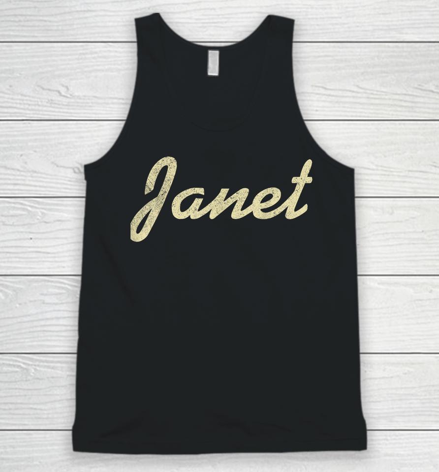 Janet Vintage Retro Unisex Tank Top