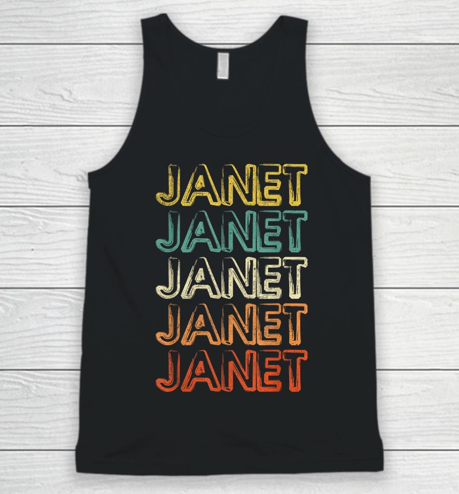 Janet Vintage Retro Unisex Tank Top