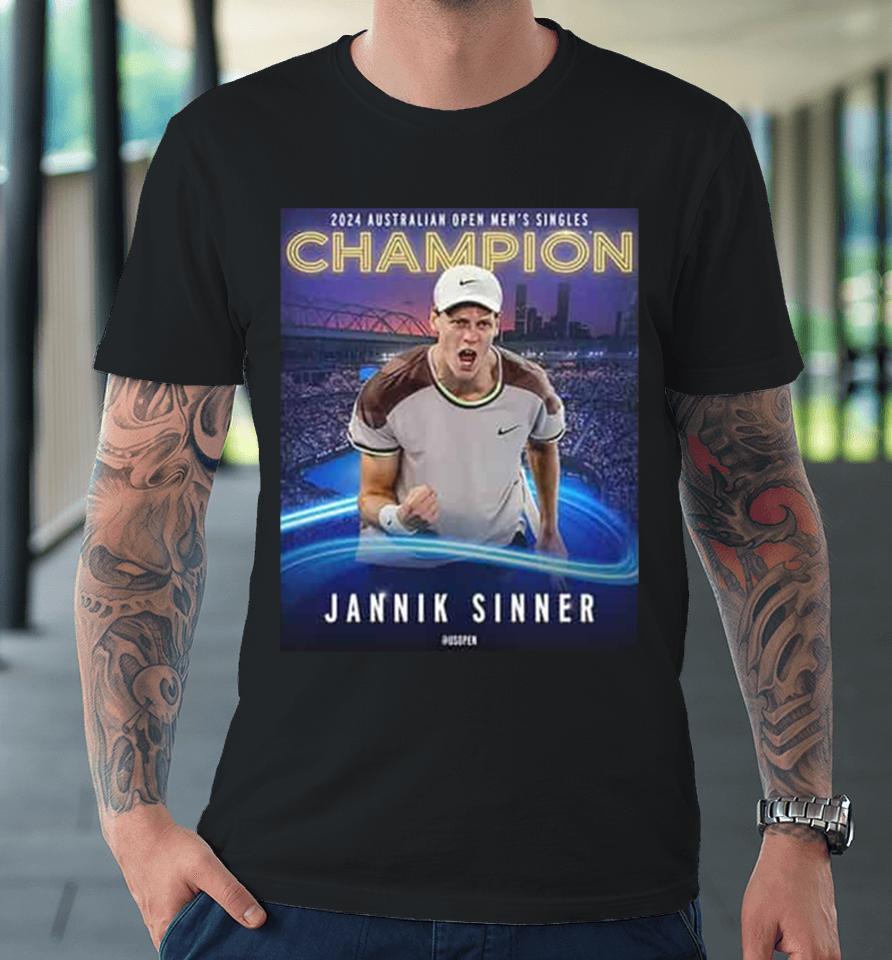 Jannik Sinner Becomes A 2024 Australian Open Men’s Singles Champion Grand Slam Champion 2024 Premium T-Shirt