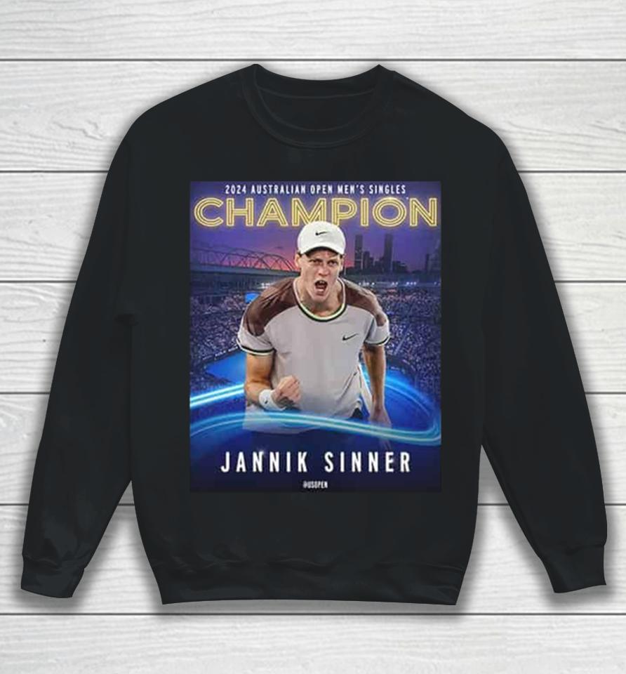 Jannik Sinner Becomes A 2024 Australian Open Men’s Singles Champion Grand Slam Champion 2024 Sweatshirt