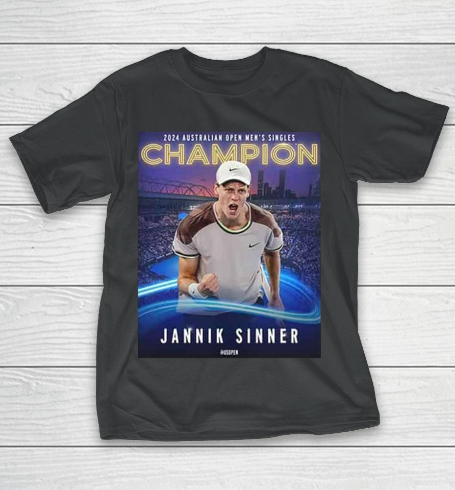 Jannik Sinner Becomes A 2024 Australian Open Men’s Singles Champion Grand Slam Champion 2024 T-Shirt