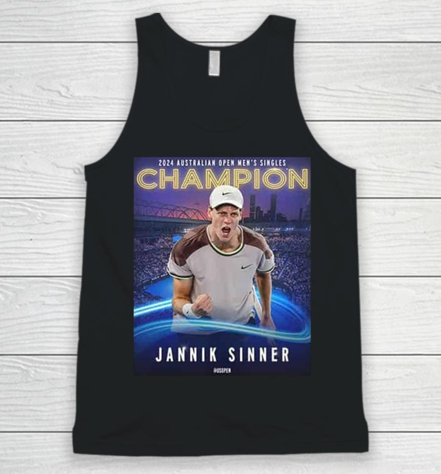 Jannik Sinner Becomes A 2024 Australian Open Men’s Singles Champion Grand Slam Champion 2024 Unisex Tank Top
