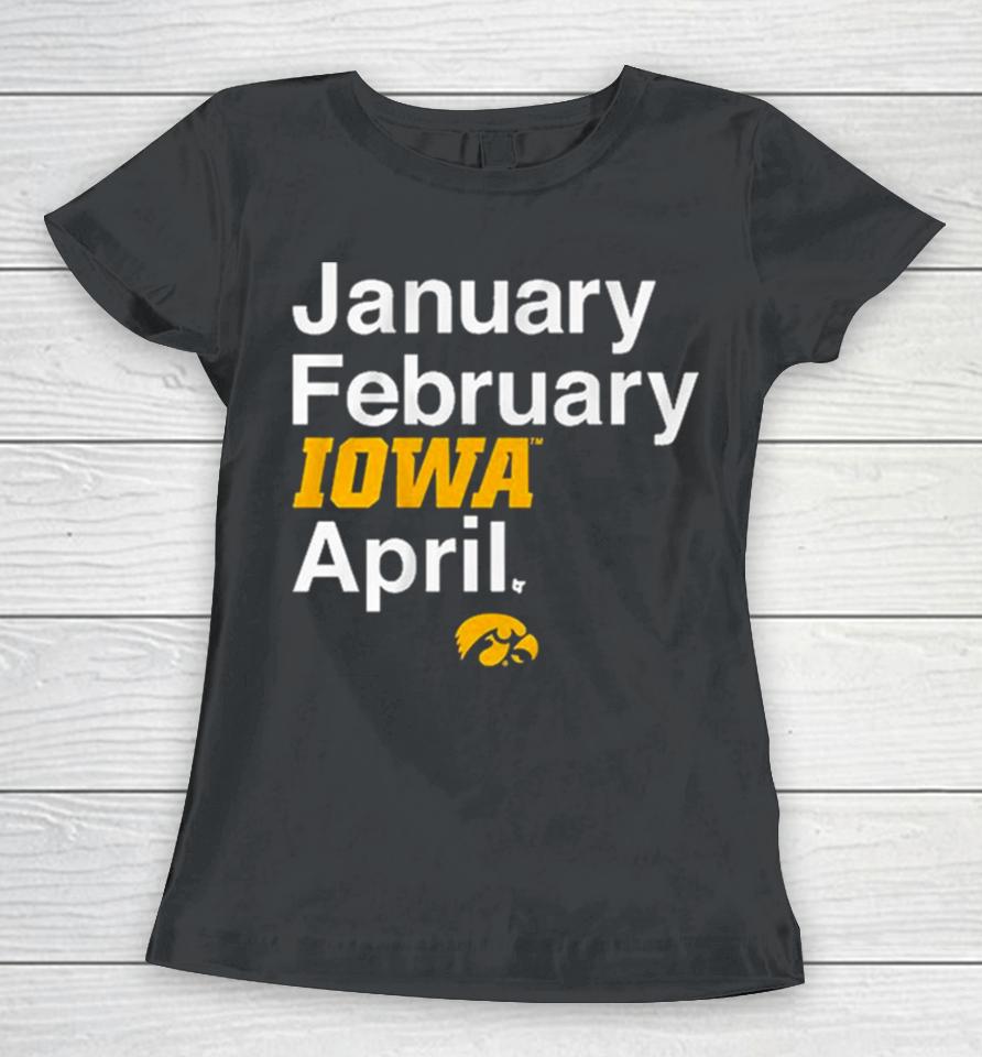 January February Iowa Women’s Basketball April Women T-Shirt