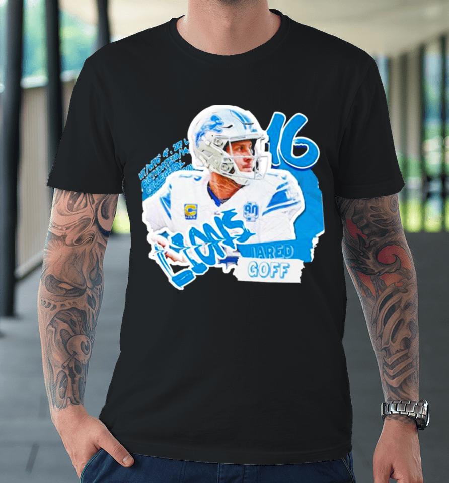 Jared Goff Football Paper Detroit Lions Premium T-Shirt