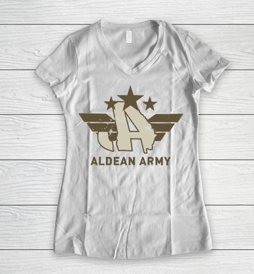 Jason Aldean Deluxe Aldean Army Fan Club Membership Women V-Neck T-Shirt