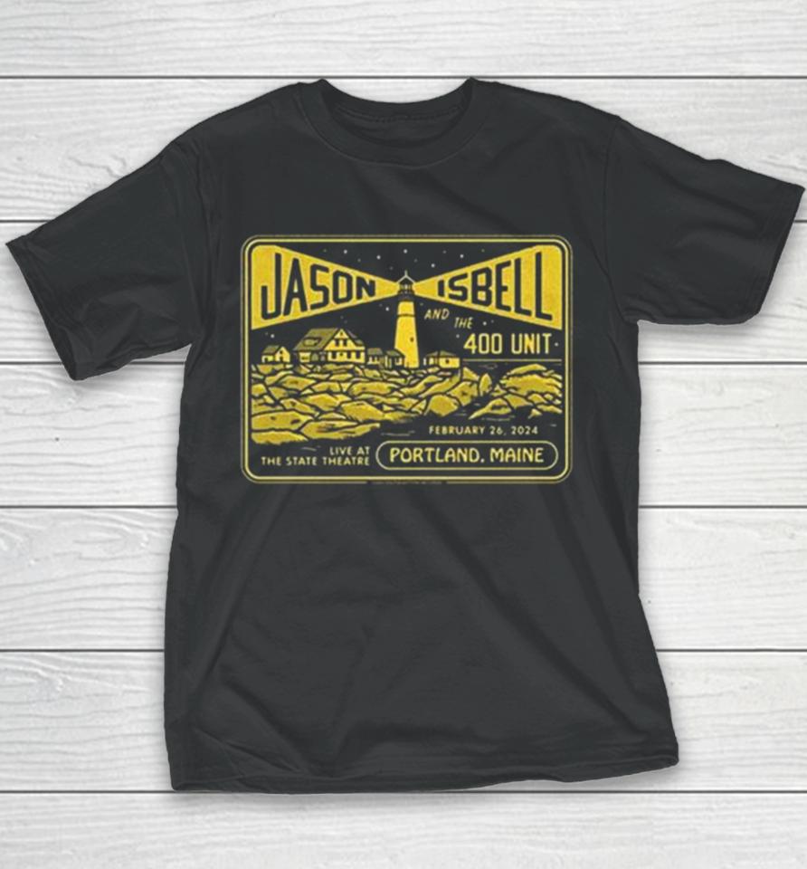 Jason Isbell And The 400 Unit 2 26 2024 State Theatre Portland Me Youth T-Shirt